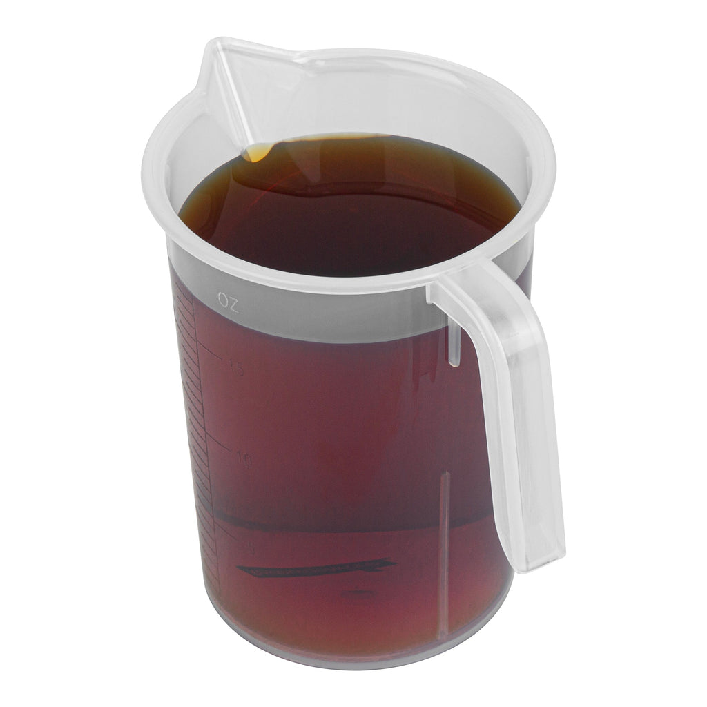 Chef 101 16 oz (2 cups) Clear Plastic Measuring Cup - 4 1/4" x 3 1/2" x 5" - 10 count box