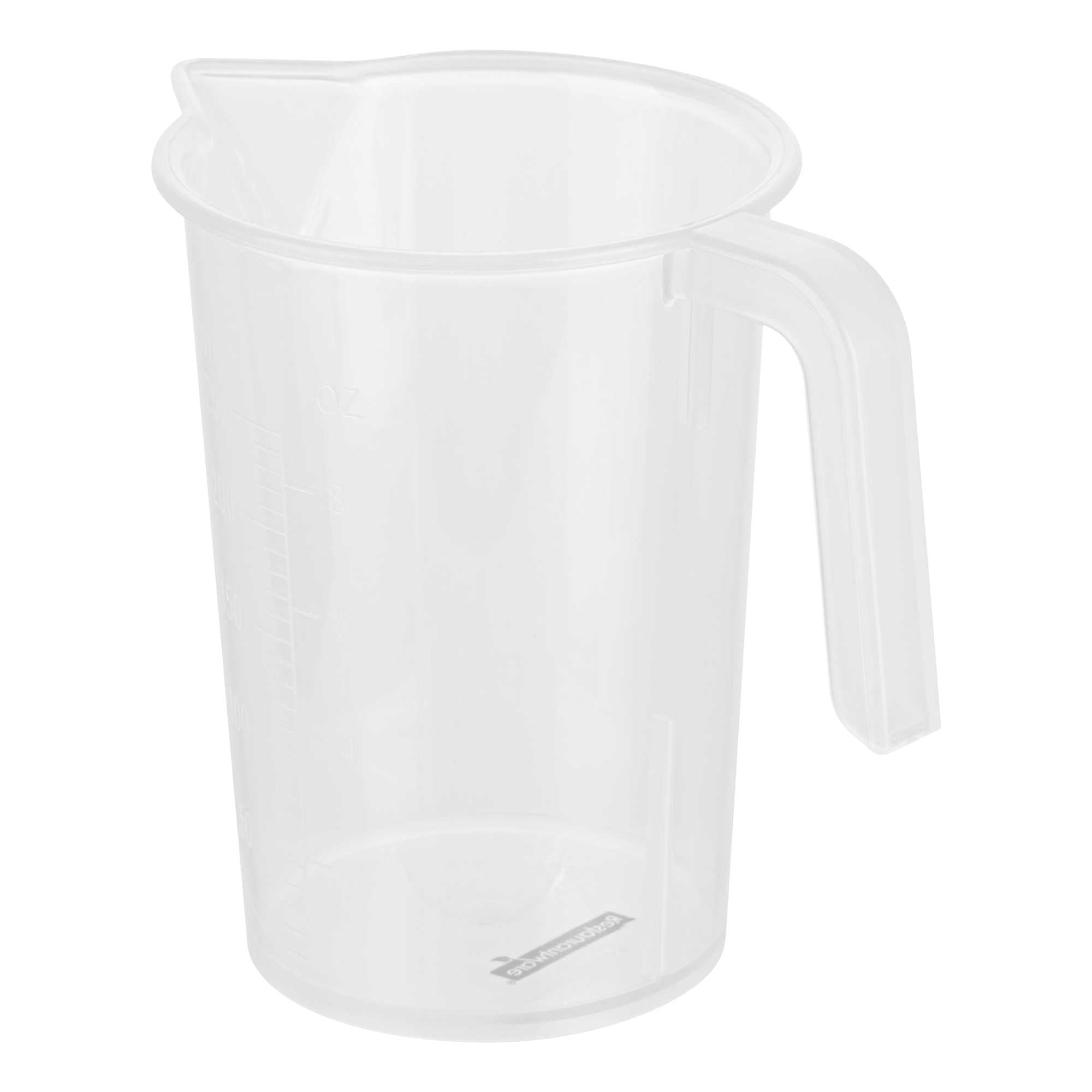 Chef 101 1-cup Clear Plastic Measuring Cup - 3 3/4" x 2 1/2" x 4 1/4" - 1 count box