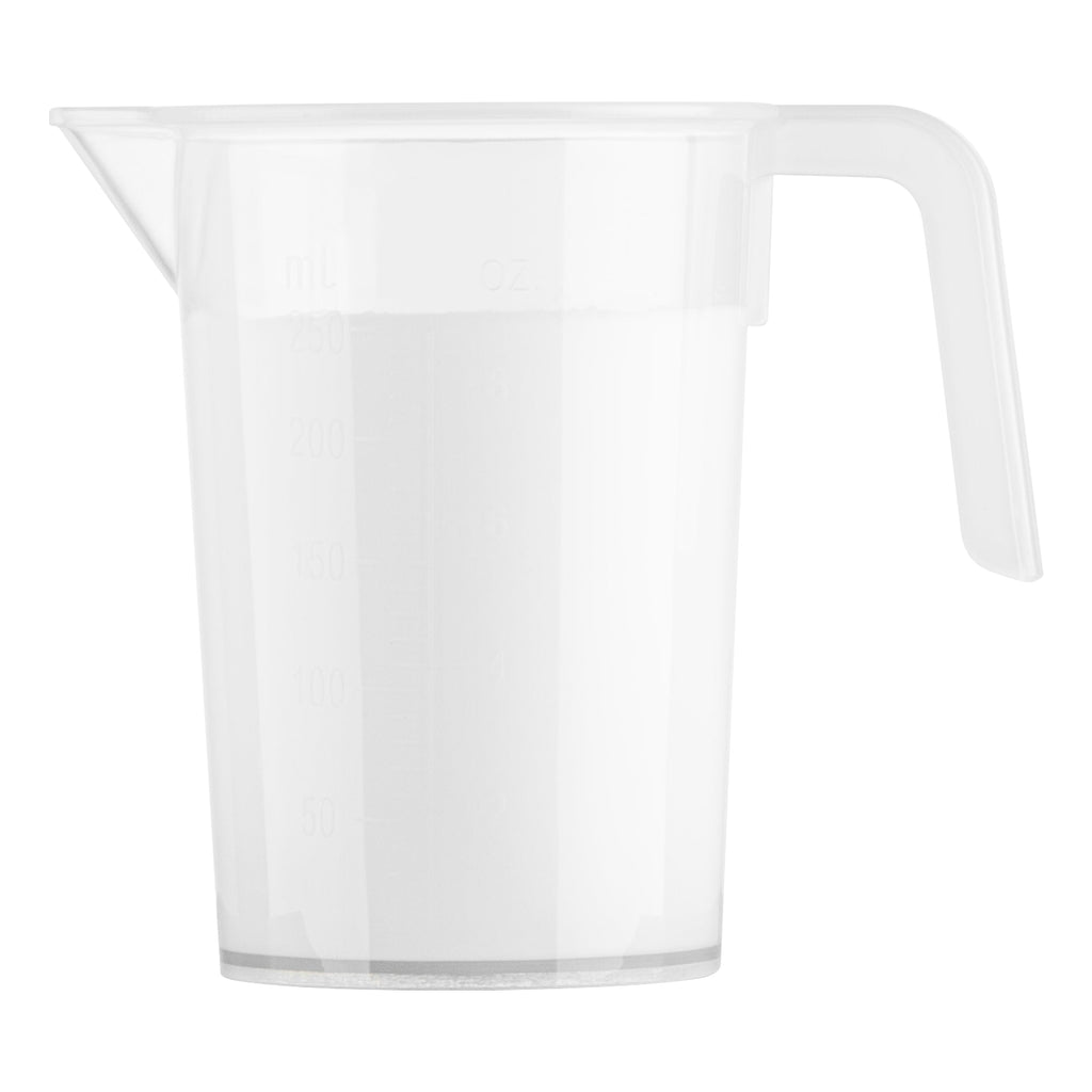 Chef 101 1-cup Clear Plastic Measuring Cup - 3 3/4" x 2 1/2" x 4 1/4" - 10 count box