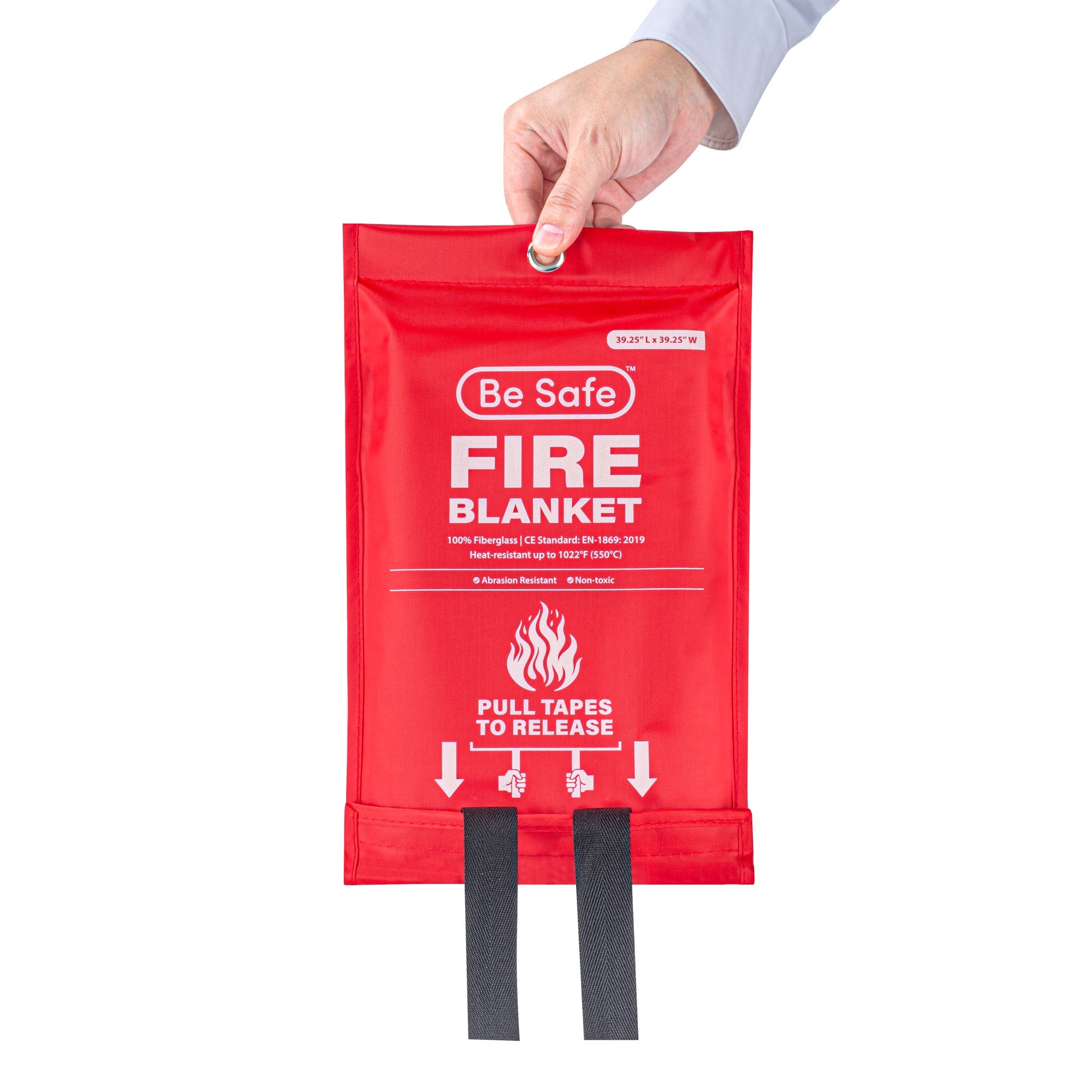 Be Safe Fiberglass Emergency Fire Blanket - 39 1/4" x 39 1/4" - 1 count box