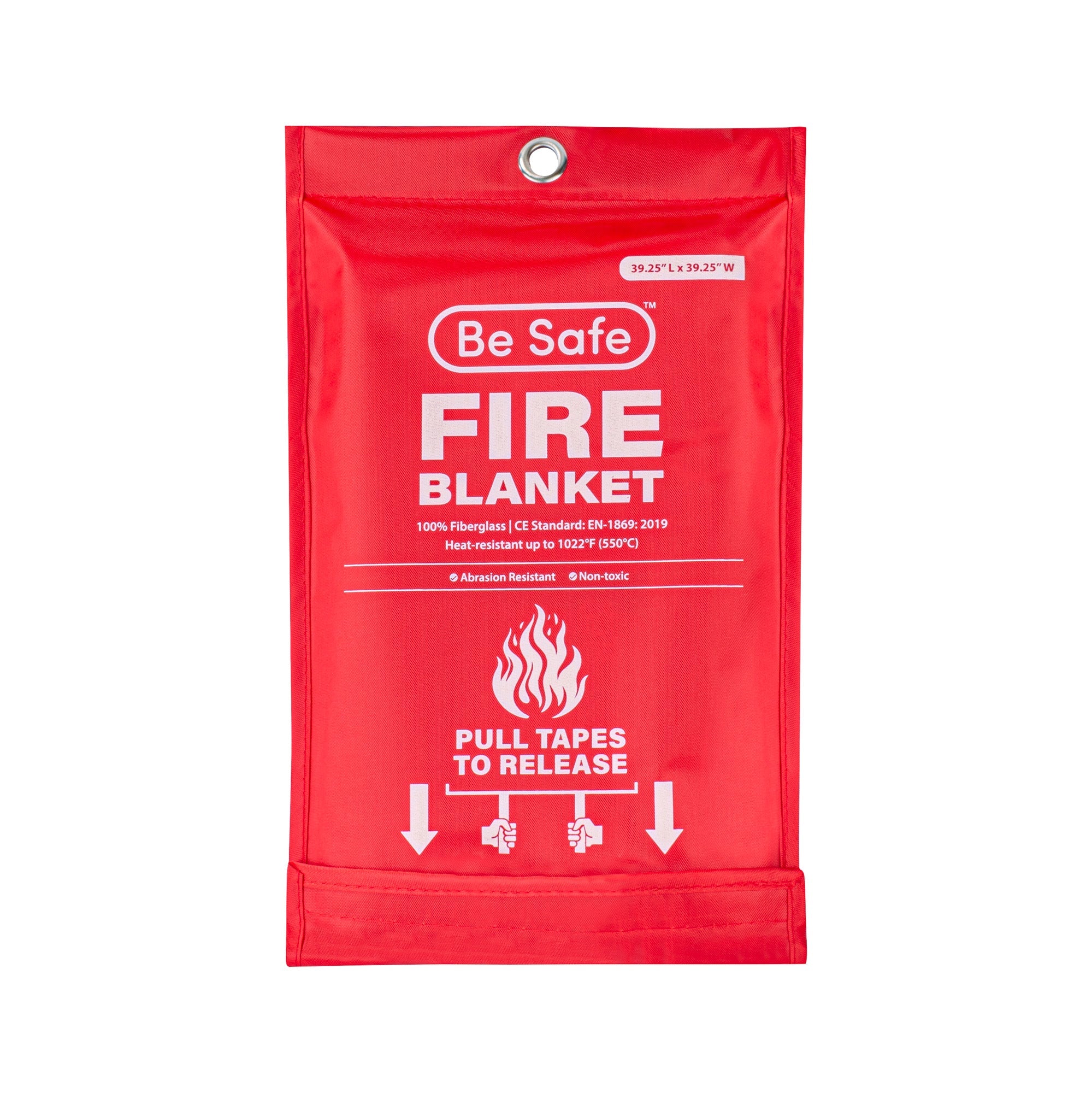 Be Safe Fiberglass Emergency Fire Blanket - 39 1/4" x 39 1/4" - 1 count box