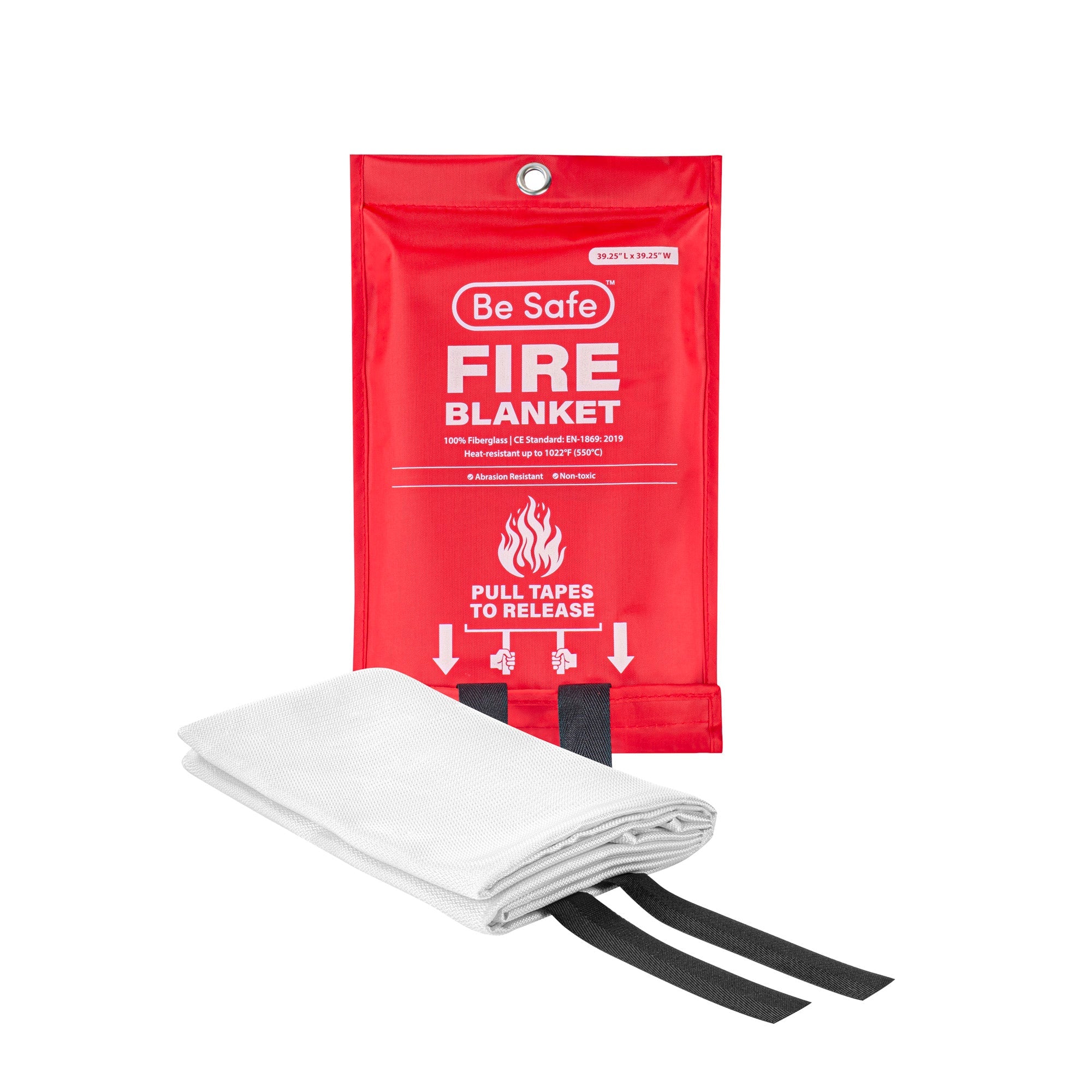 Be Safe Fiberglass Emergency Fire Blanket - 39 1/4" x 39 1/4" - 20 count box