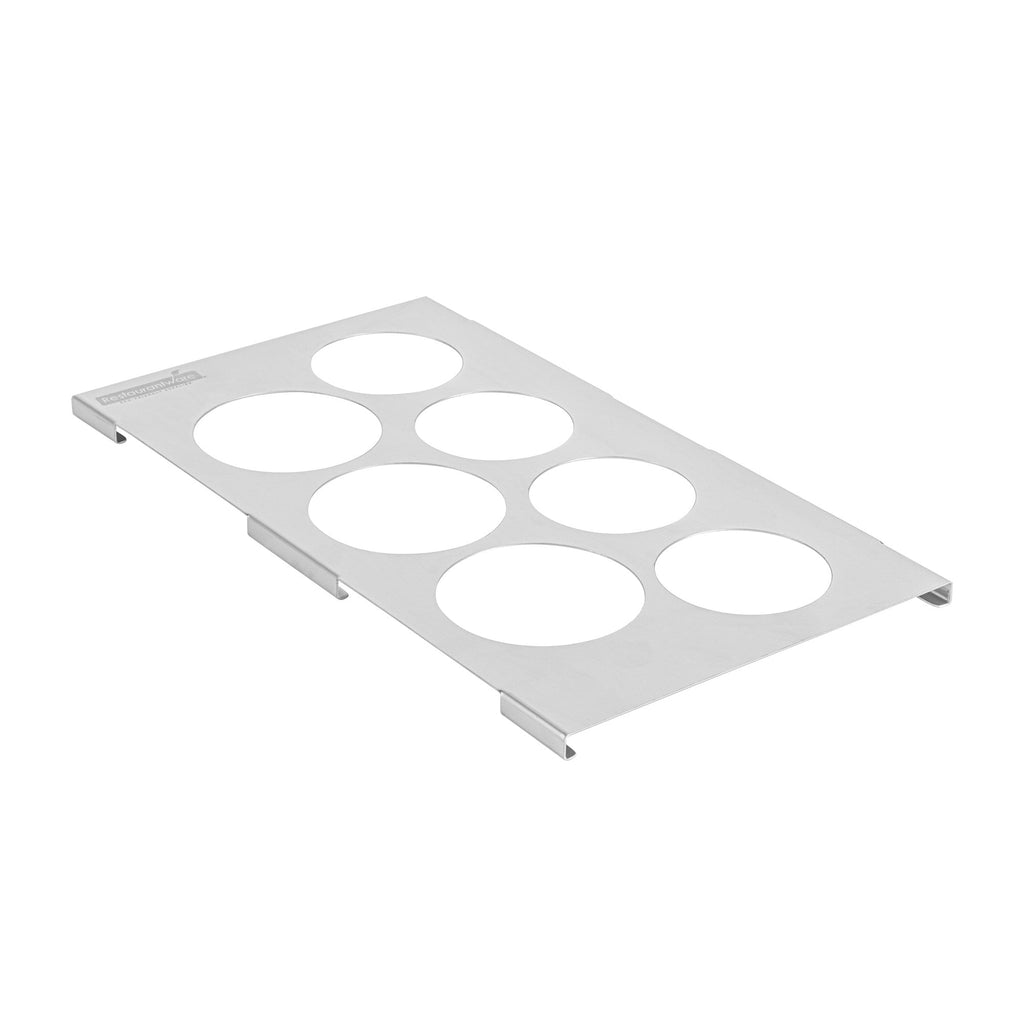 Met Lux Seven Hole Stainless Steel Squeeze Bottle Holder Top - Fits 1/3 Size Pans - 12 3/4" x 7" - 1 count box