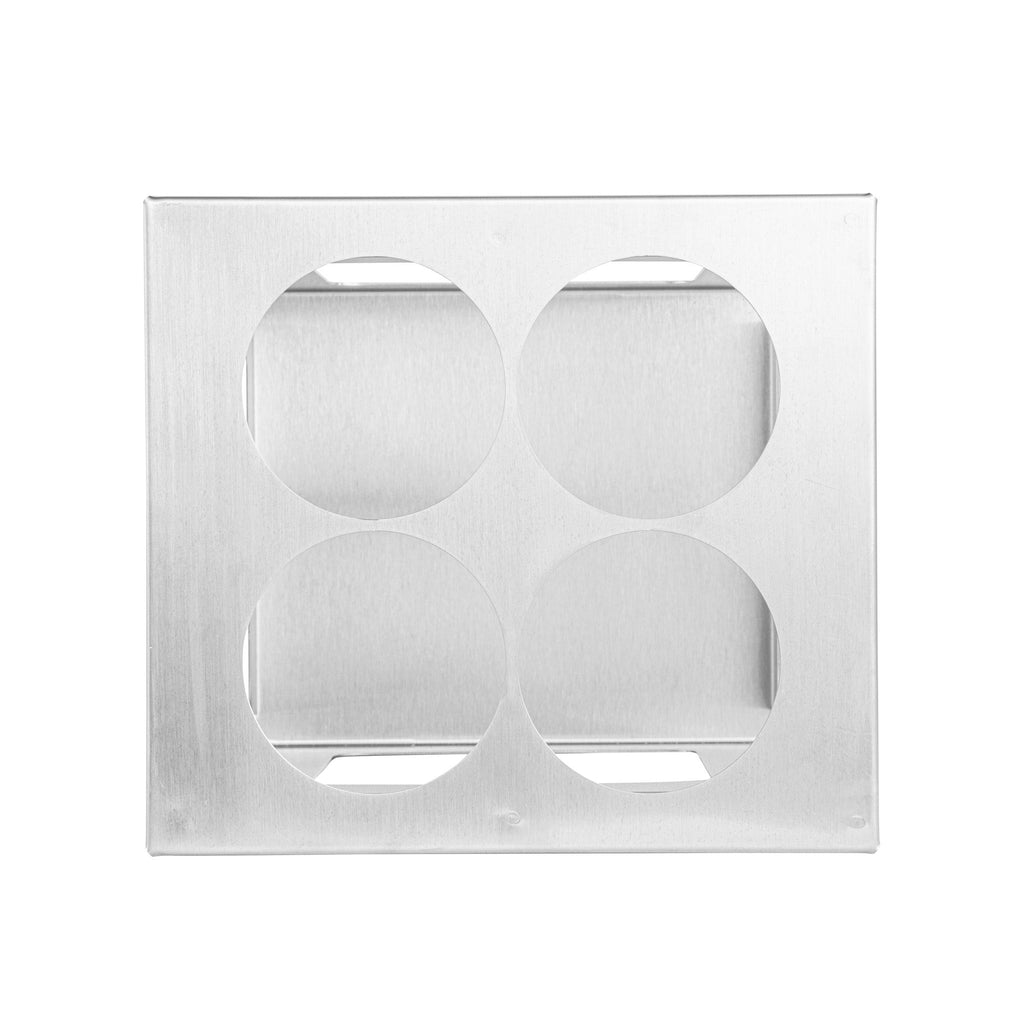 Met Lux Four Hole Stainless Steel Squeeze Bottle Holder - Fits 1/6 Size Opening - 6 1/4" x 7" x 6 1/4" - 1 count box