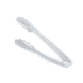 Cater Tek Clear Heavy-Duty Disposable Plastic Tongs - Scalloped - 7 1/2" - 100 count box
