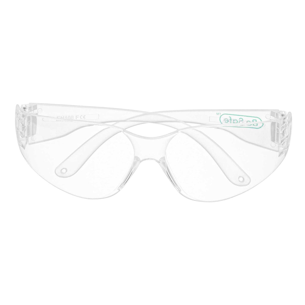 Be Safe Safety Glasses - Anti-Fog, Clear Frame with Clear Lens - 1 count box