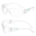 Be Safe Safety Glasses - Anti-Fog, Clear Frame with Clear Lens - 10 count box