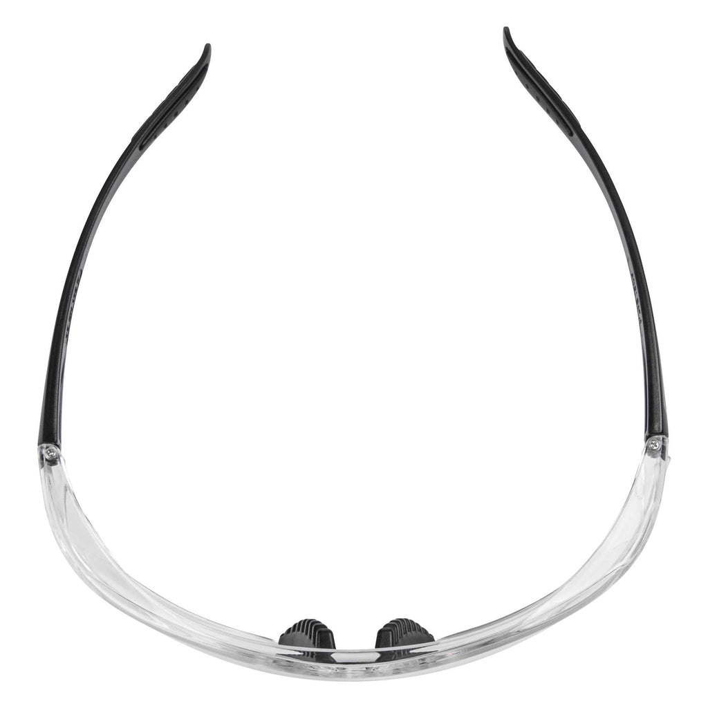 Be Safe Safety Glasses - Anti-Fog, Black with Clear Lens - 1 count box