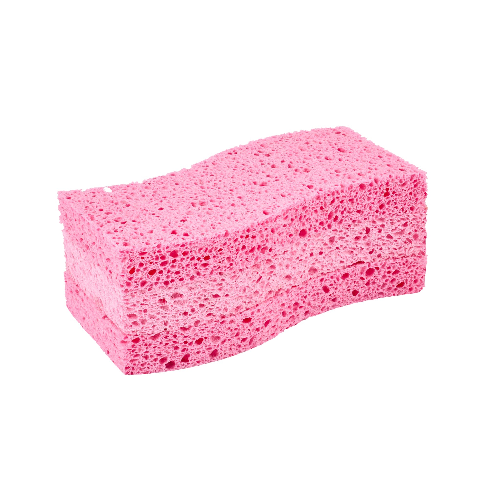 Clean Tek Professional Pink Cellulose Sponge - 6" x 3 1/2" x 3/4" - 60 count box