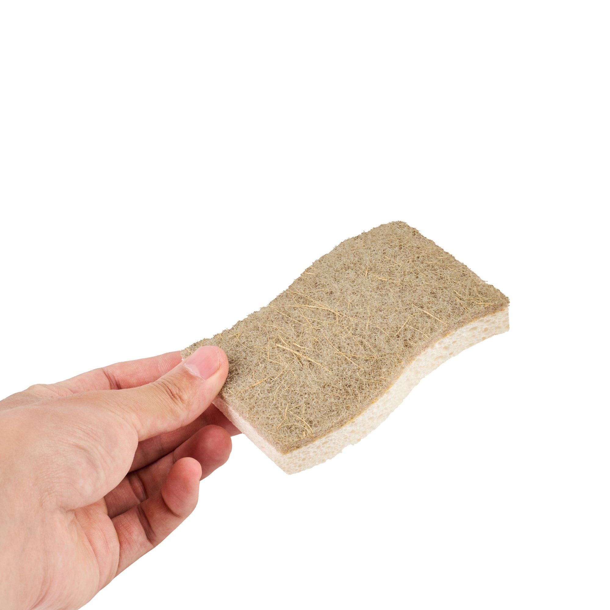 Clean Tek Professional White Cellulose Sponge / Coconut Heavy-Duty Scrubber Combo - Biodegradable - 4 1/2" x 2 3/4" x 3/4" - 24 count box