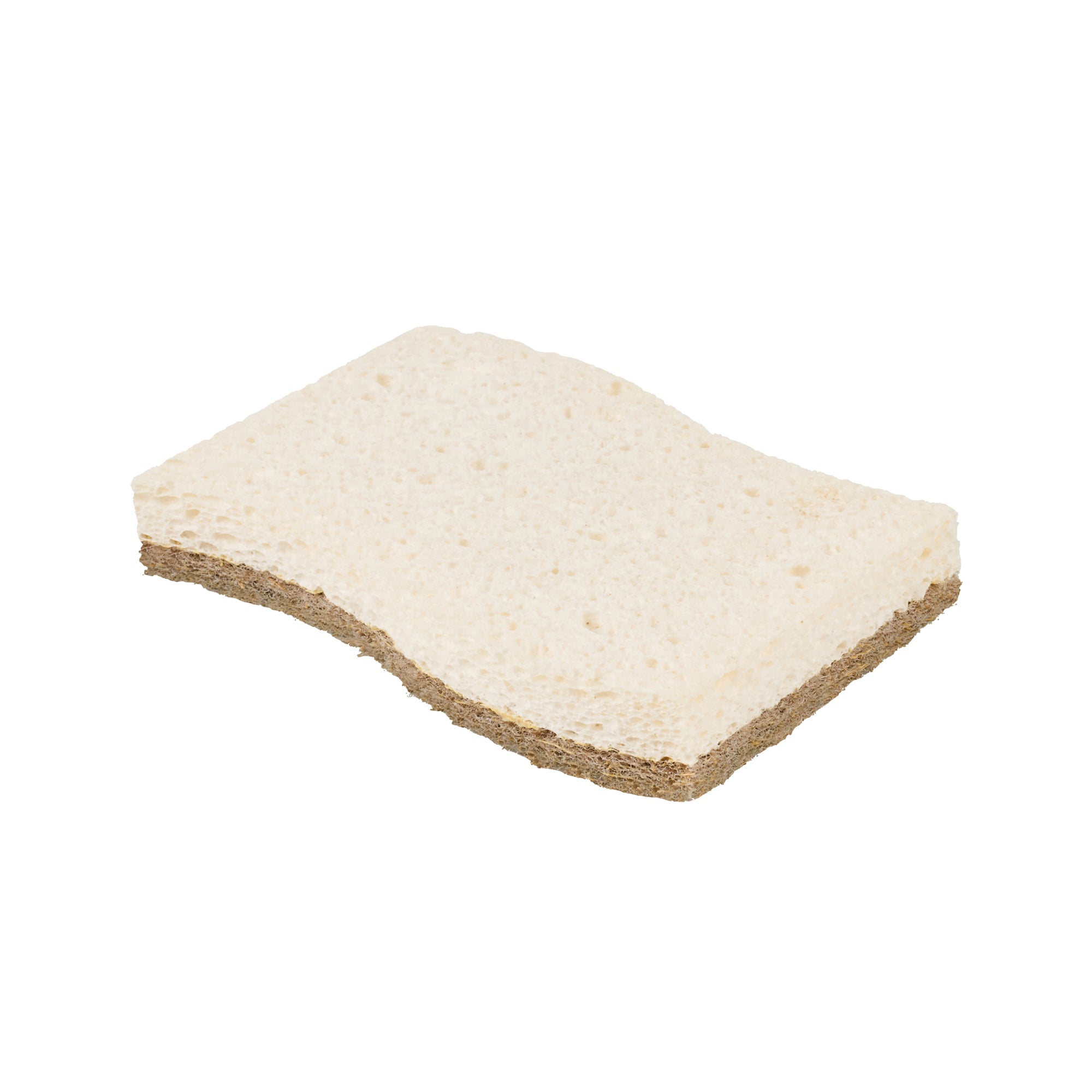 Clean Tek Professional White Cellulose Sponge / Coconut Heavy-Duty Scrubber Combo - Biodegradable - 4 1/2" x 2 3/4" x 3/4" - 24 count box