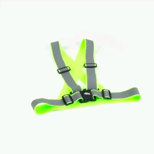Be Safe Lime High Visibility Safety Suspenders - 1.57" Wide Reflective Tape, One Size Fits Most - 1 count box