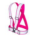 Be Safe Pink High Visibility Safety Suspenders - 1.57" Wide Reflective Tape, One Size Fits Most - 20 count box