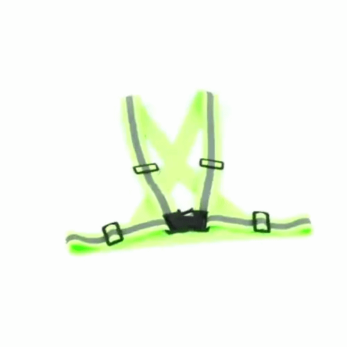 Be Safe Lime High Visibility Safety Suspenders - 0.59" Wide Reflective Tape, One Size Fits Most - 20 count box