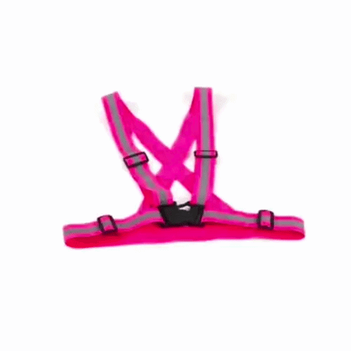 Be Safe Pink High Visibility Safety Suspenders - 0.59" Wide Reflective Tape, One Size Fits Most - 1 count box