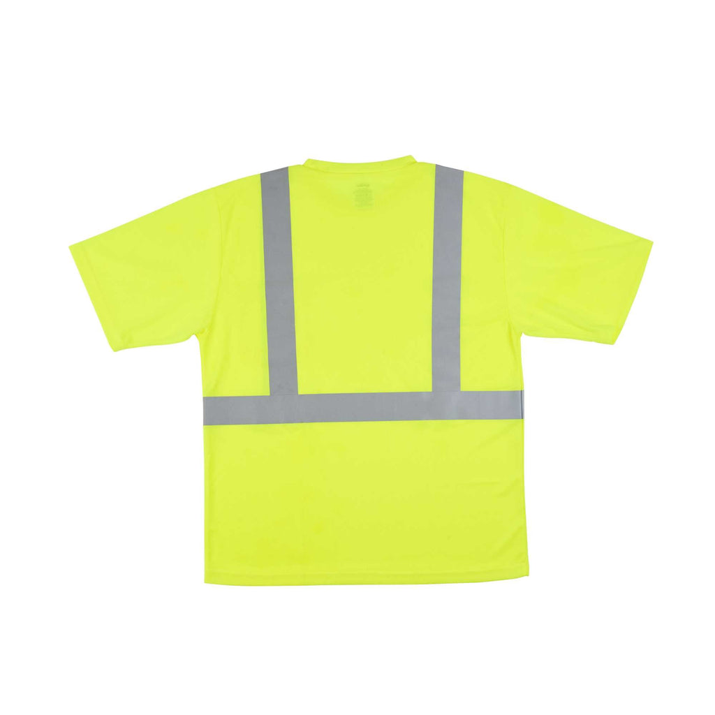 Be Safe Type R Class 2 Lime M High Visibility Mesh Safety Shirt - Short Sleeve, Reflective Tape - 20 count box