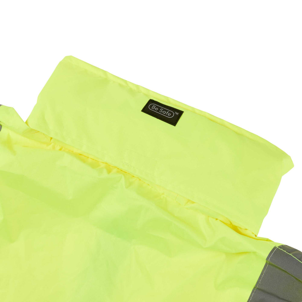 Be Safe Type R Class 3 Lime L High Visibility Lightweight Rain Jacket - Zipper Closure, Reflective Tape - 1 count box