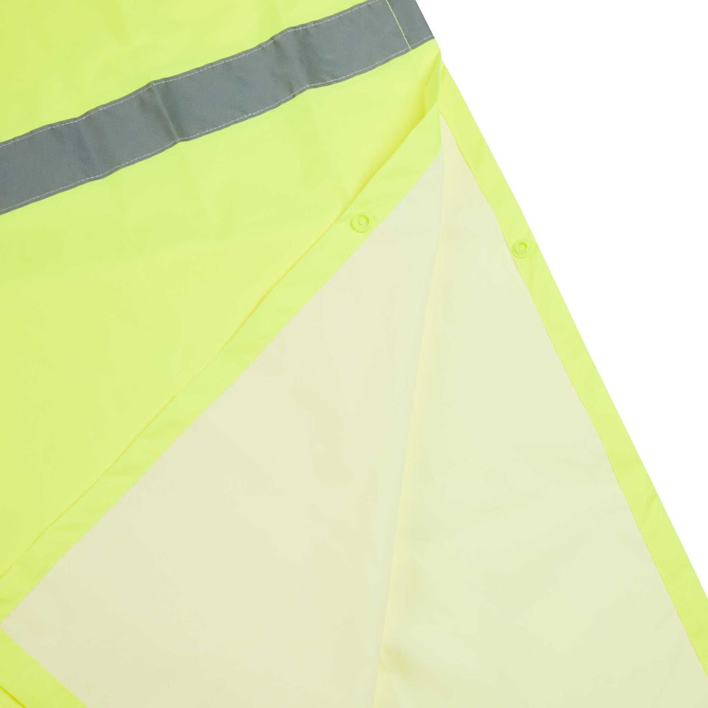Be Safe Type R Class 3 Lime One Size Fits All High Visibility Lightweight Rain Poncho - Reflective Tape - 20 count box