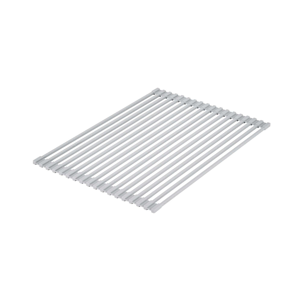 Clean Tek Professional Gray Steel Over-Sink Roll-Up Drying Rack - Non-Slip - 17" x 13" - 1 count box