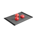 Clean Tek Professional Black Steel Over-Sink Roll-Up Drying Rack - Non-Slip - 17" x 13" - 1 count box