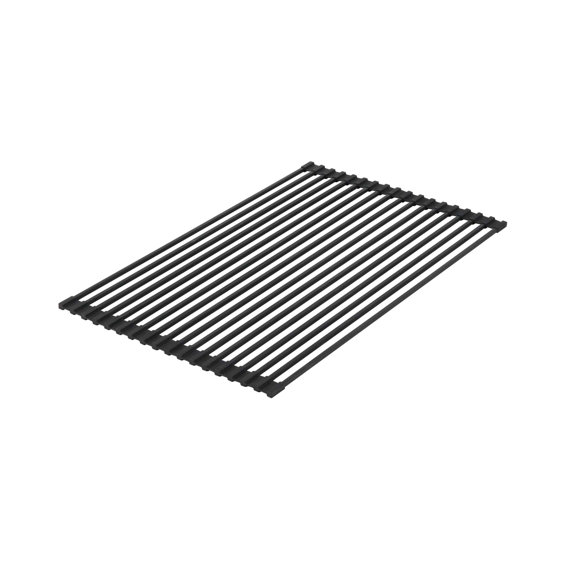 Clean Tek Professional Black Steel Over-Sink Roll-Up Drying Rack - Non-Slip - 20 1/2" x 13" - 1 count box