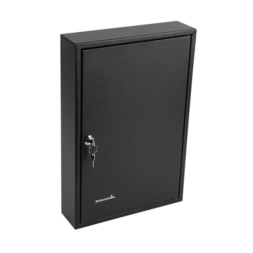 Be Safe Black Steel Wall Mount Key Cabinet Safe - For 64 Keys, with Key Lock - 17 3/4" x 11 3/4" - 1 count box