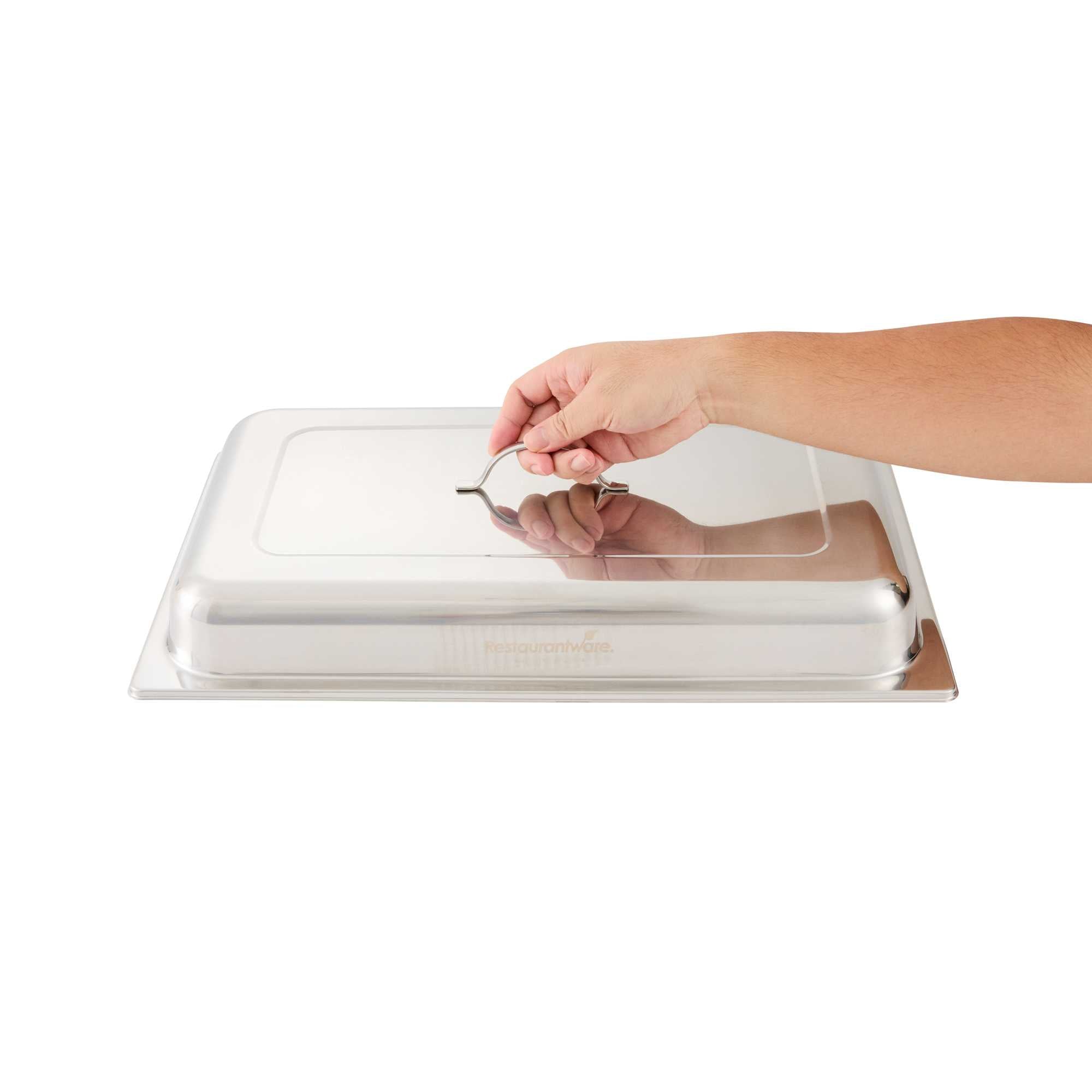 Cater Tek Full Size Stainless Steel Chafer Cover - with Handle - 1 count box