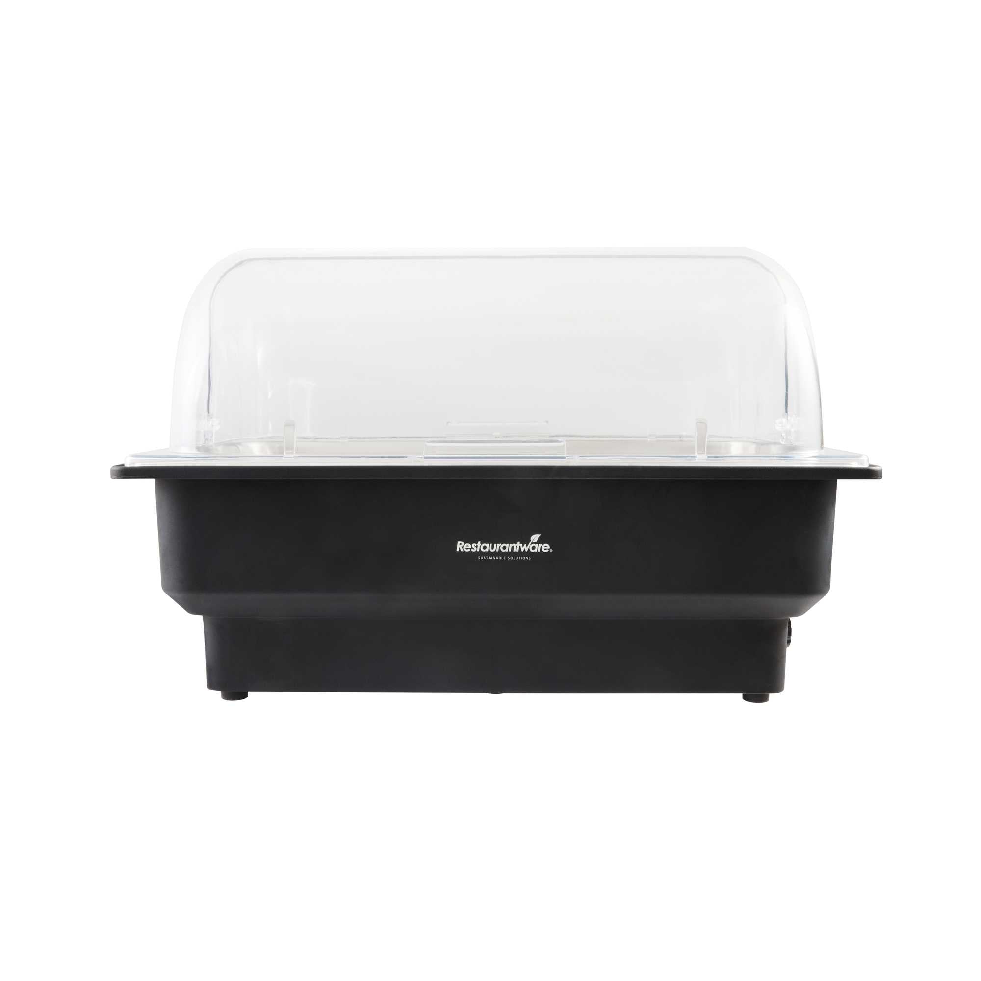 Cater Tek 14 qt Full Size Electric Water Pan / Warmer - Polycarbonate Roll Top Cover, Food Pan, 120V, 760W - 1 count box
