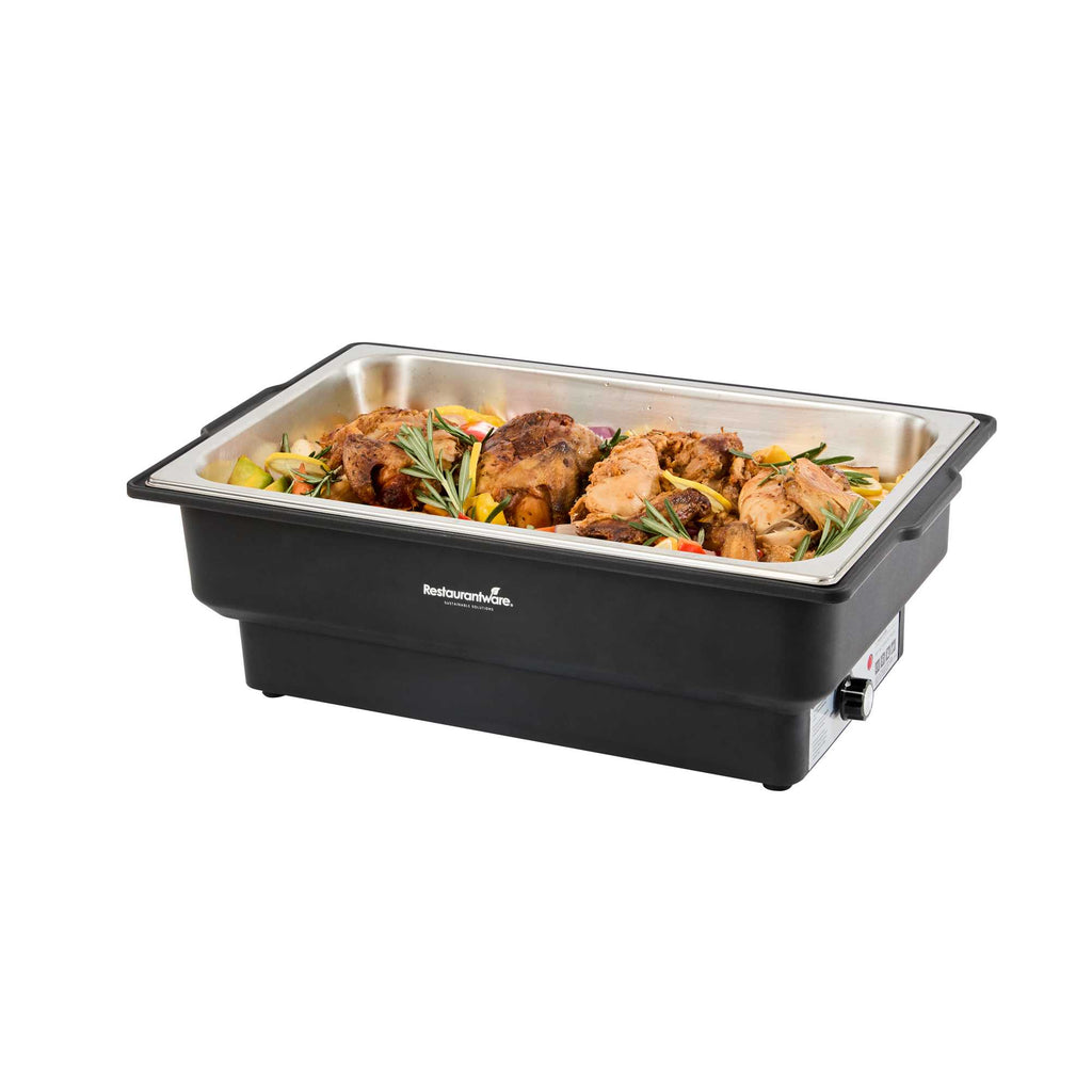 Cater Tek 14 qt Full Size Electric Water Pan / Warmer - Stainless Steel Chafer Cover, Food Pan, 120V, 760W - 1 count box