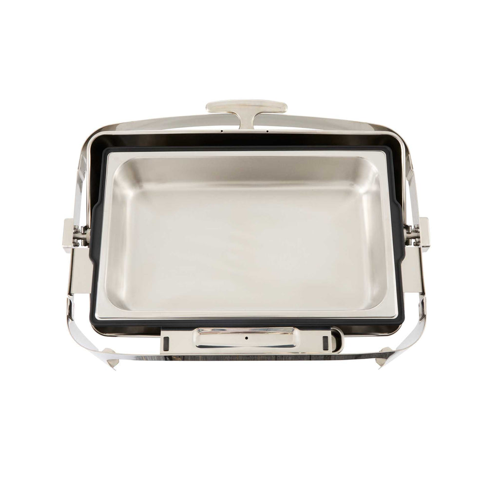 Cater Tek 14 qt Full Size Electric Chafer - Stainless Steel Roll Top Cover, Food Pan, Stand, 120V, 760W - 1 count box