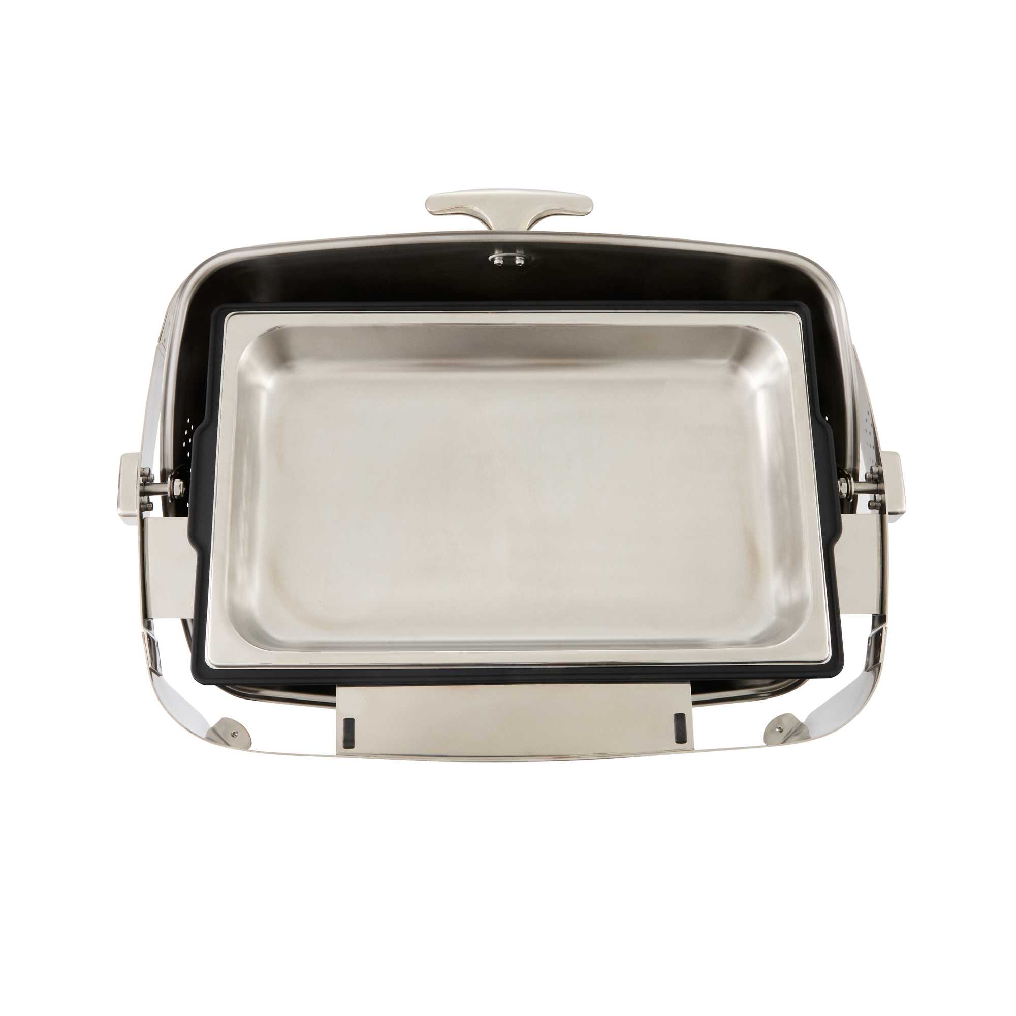Cater Tek 9 qt Full Size Electric Chafer - Stainless Steel Roll Top Cover, Food Pan, Stand, 120V, 760W - 1 count box
