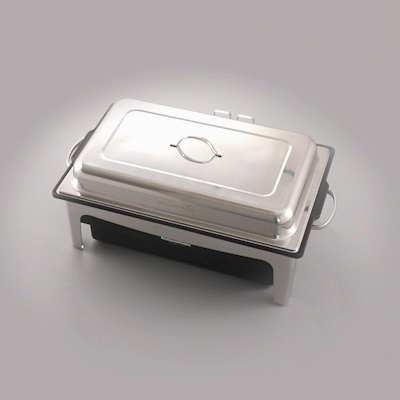 Cater Tek 9 qt Full Size Electric Chafer - Stainless Steel Chafer Cover, Food Pan, Stand, 120V, 760W - 1 count box