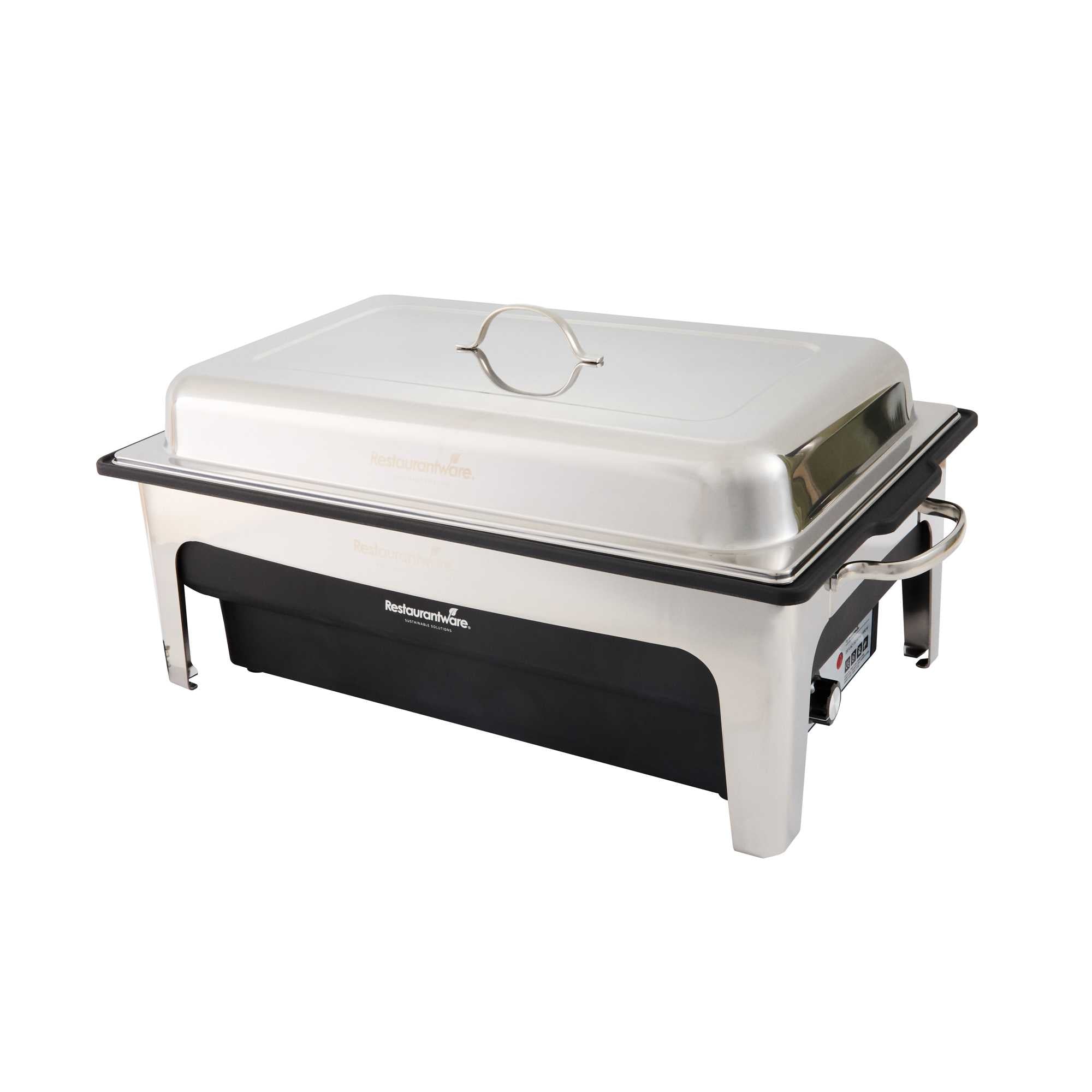 Cater Tek 9 qt Full Size Electric Chafer - Stainless Steel Chafer Cover, Food Pan, Stand, 120V, 760W - 1 count box