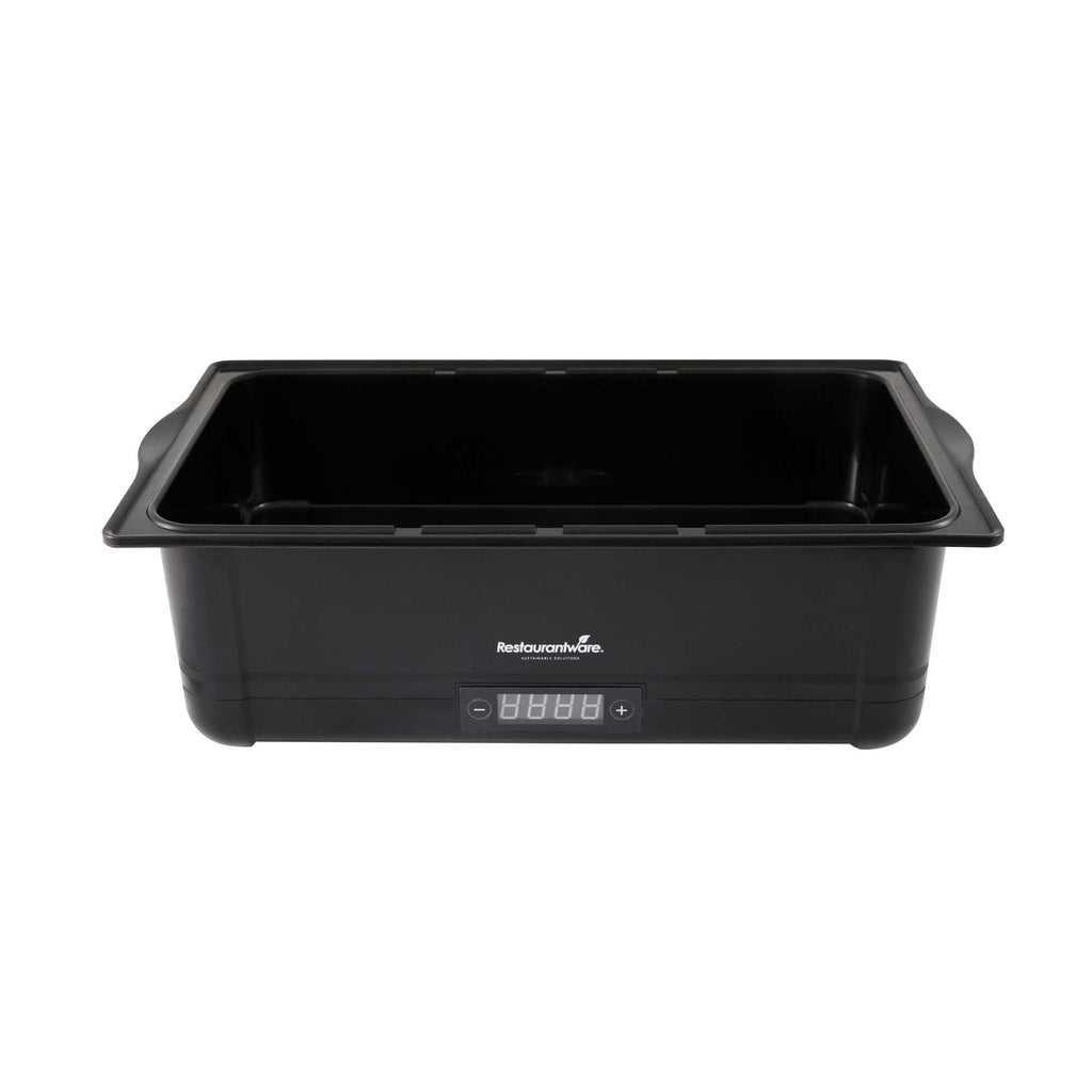 Cater Tek 14 qt Full Size Electric Chafer - Hinged Lid, Food Pan, Stand, Digital Temperature Control, 120V, 760W - 1 count box