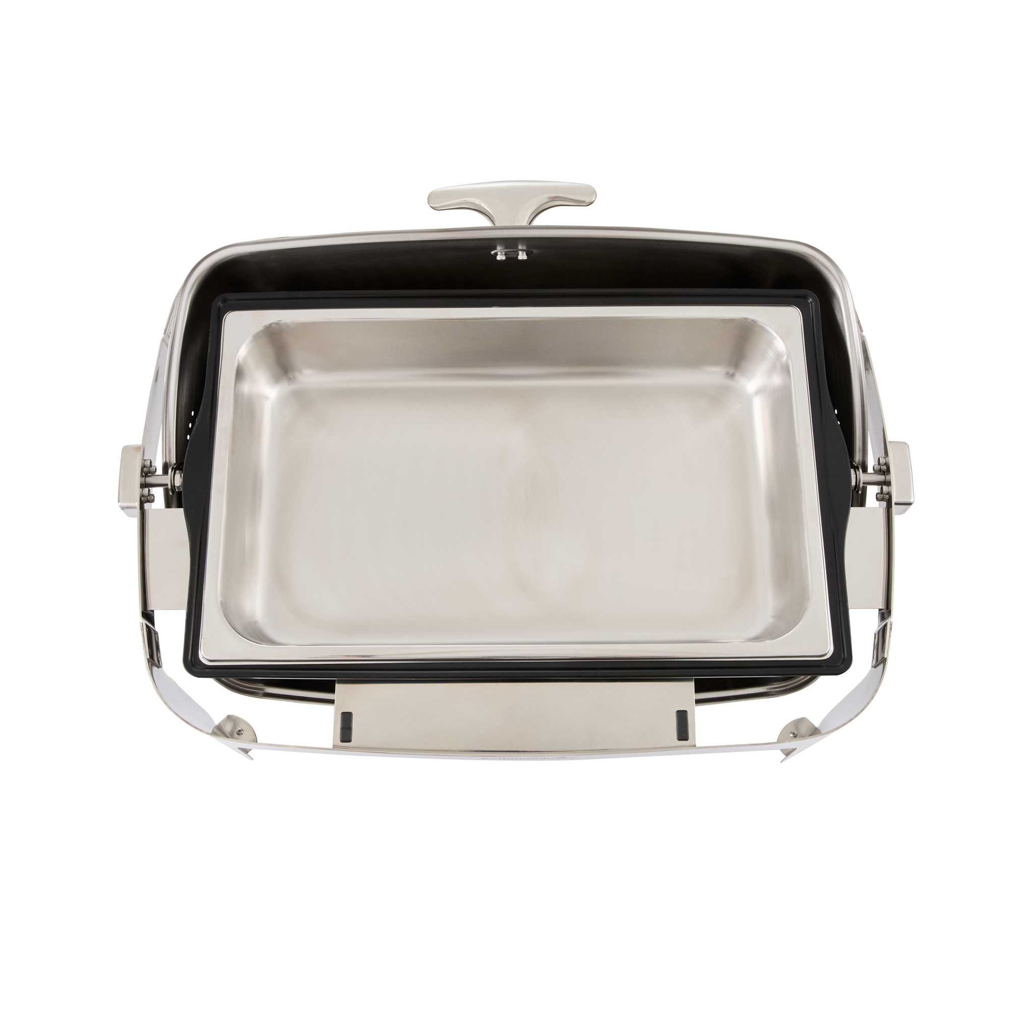 Cater Tek 14 qt Full Size Electric Chafer - Roll Top Cover, Food Pan, Stand, Digital Temperature Control, 120V, 760W - 1 count box