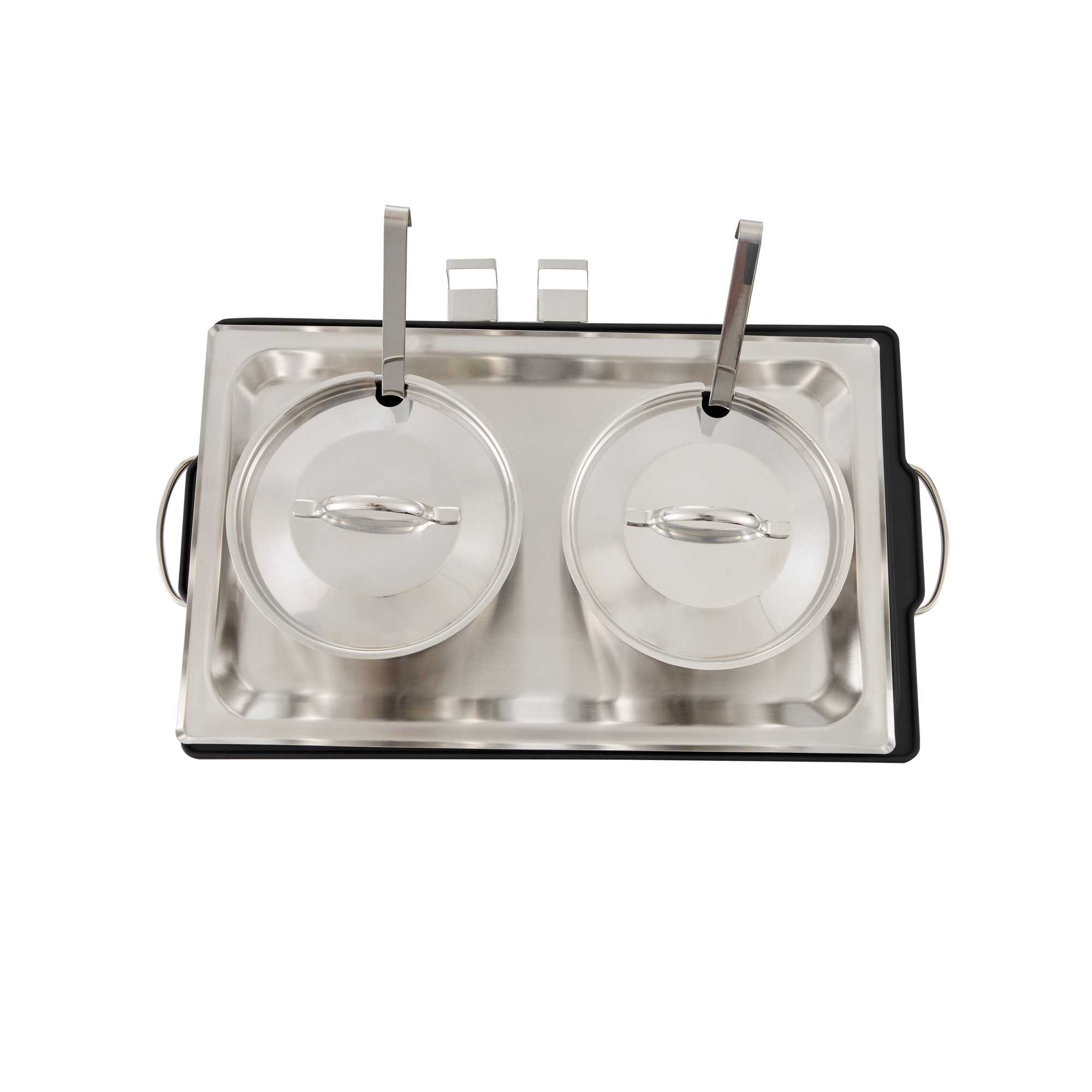 Cater Tek 8 qt Full Size Electric Soup Station - 2 Bain Marie Pots - , 2 Ladles, Stand, 120V, 760W - 1 count box