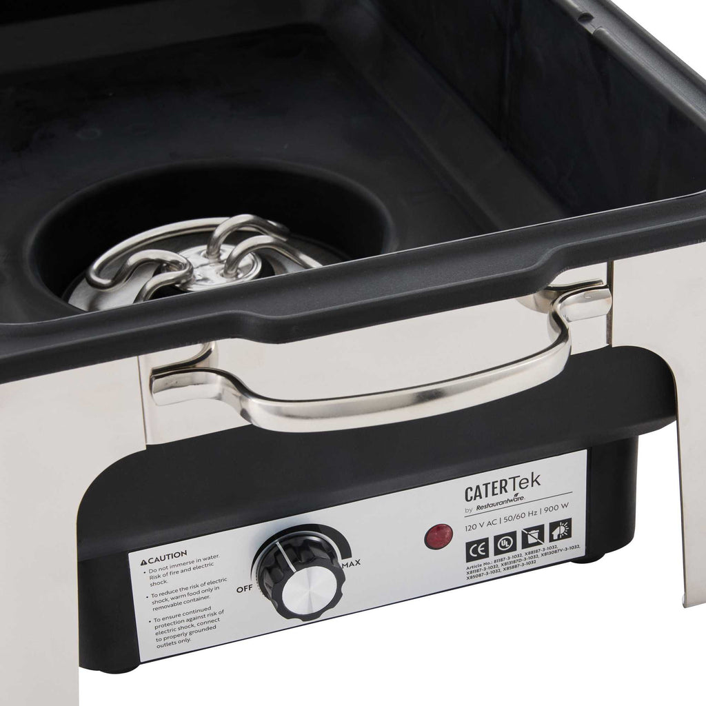 Cater Tek 8 qt Full Size Electric Soup Station - 2 Bain Marie Pots - , 2 Ladles, Stand, 120V, 760W - 1 count box