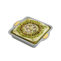 Pastry Tek Square Gray Silicone Cake Pan - Non-Stick, with Handles - 9 3/4" x 8 1/2" x 1 3/4" - 1 count box