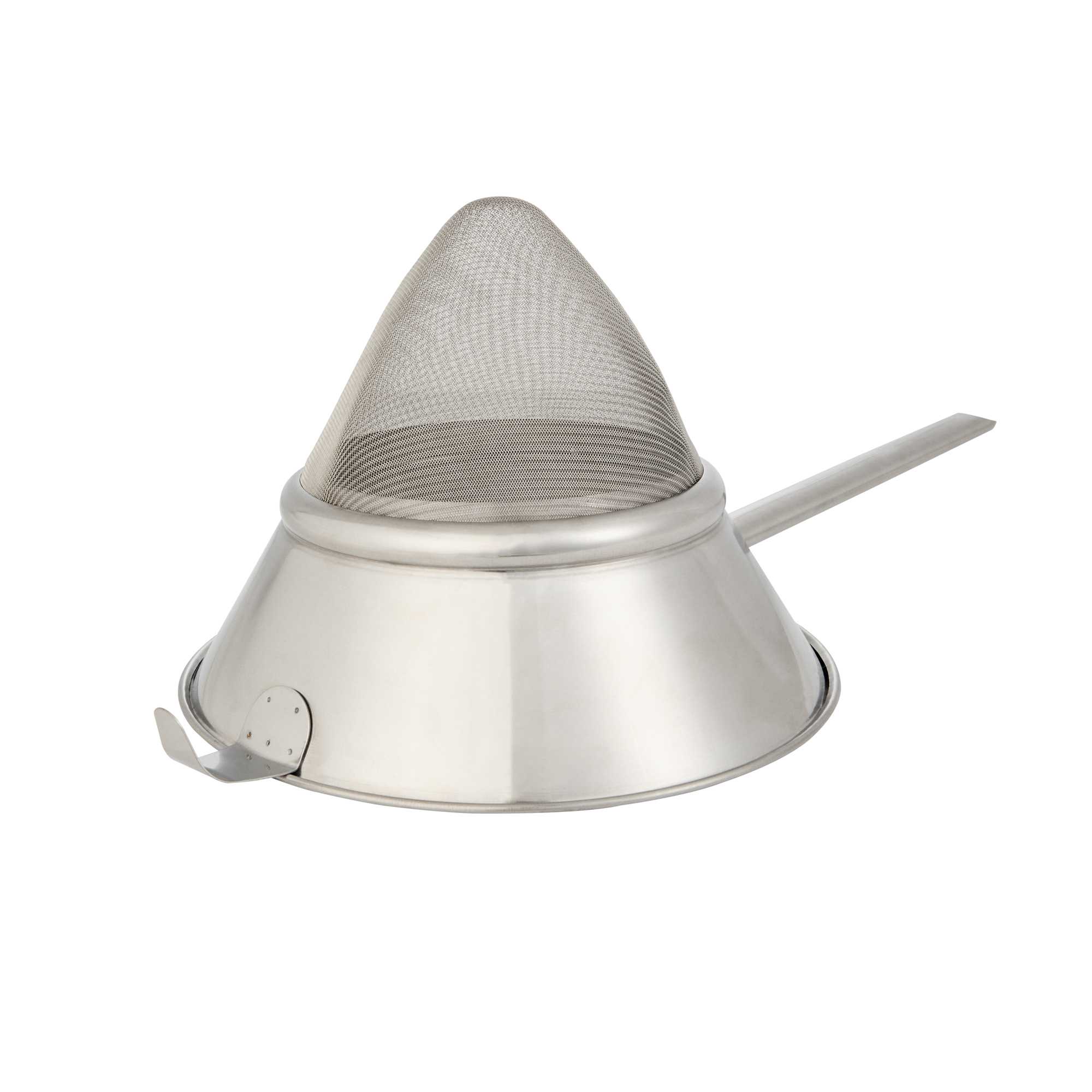 Met Lux Stainless Steel Bouillon / Chinois Strainer - Extra Fine Mesh - 10 1/4" - 1 count box