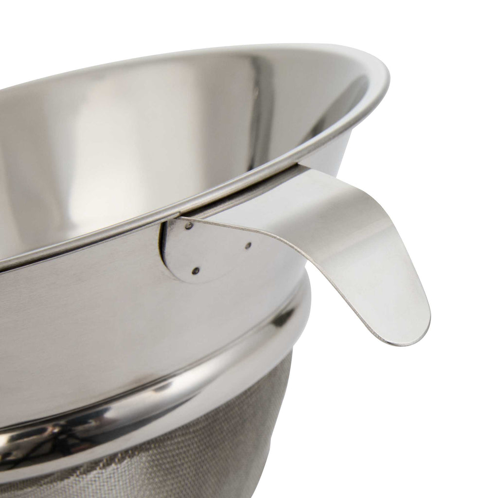Met Lux Stainless Steel Bouillon / Chinois Strainer - Extra Fine Mesh - 10 1/4" - 1 count box