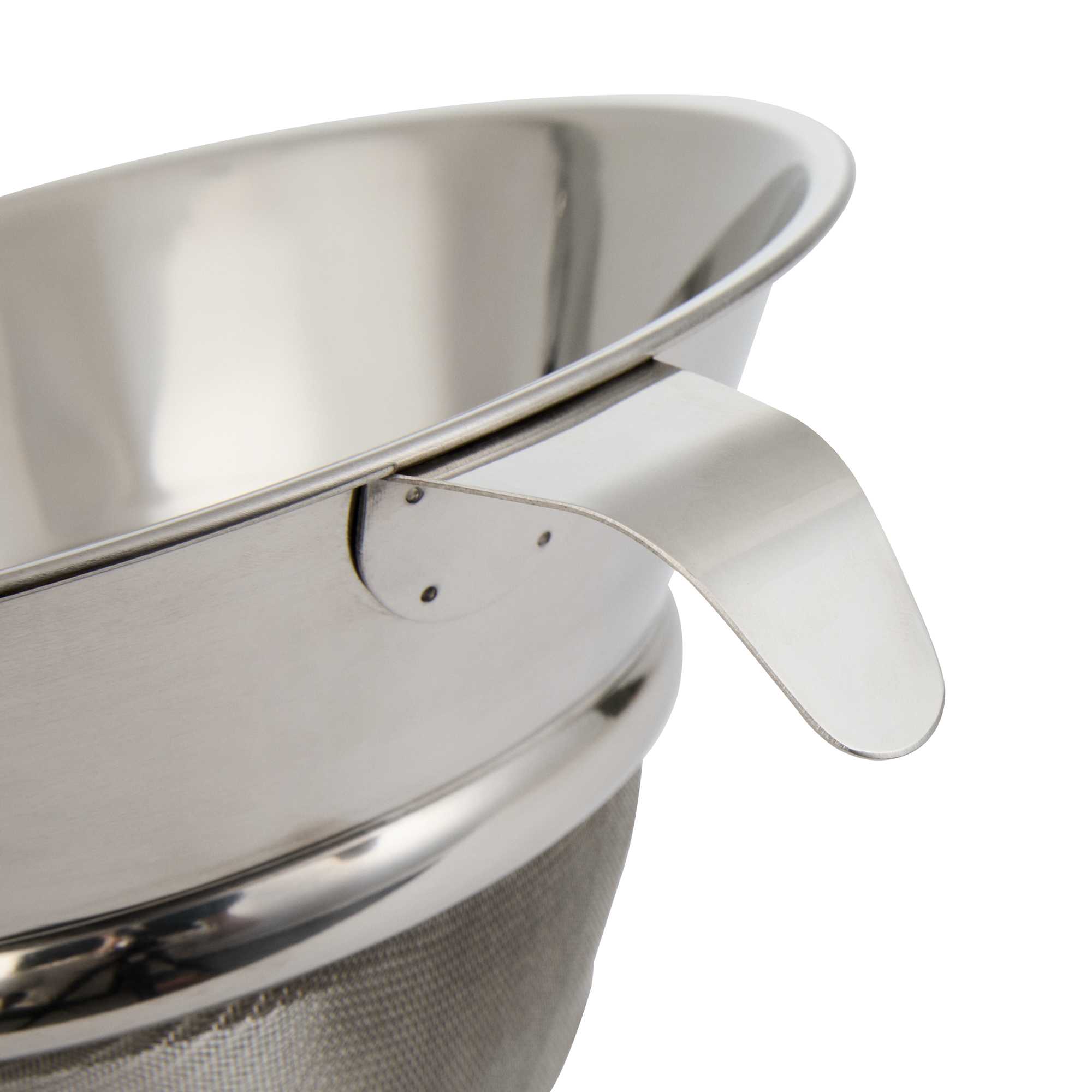 Met Lux Stainless Steel Bouillon / Chinois Strainer - Extra Fine Mesh - 10 1/4" - 1 count box