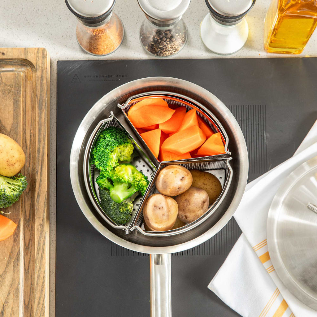 Met Lux 3-Piece 18 cm Stainless Steel Saucepan Divider - 1 count box