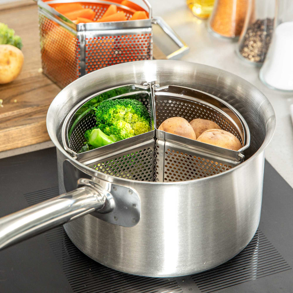 Met Lux 3-Piece 18 cm Stainless Steel Saucepan Divider - 1 count box