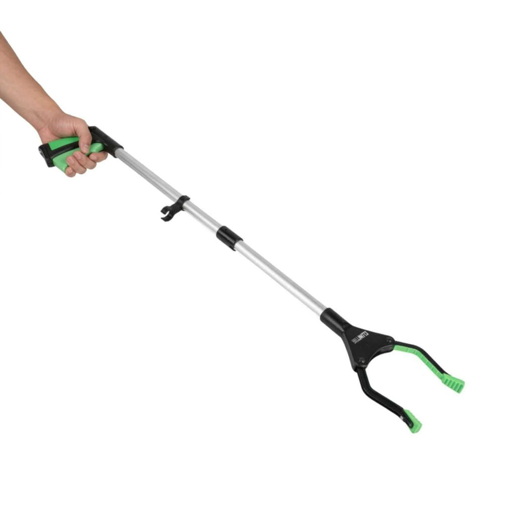 Clean Tek Professional 2-Fold Pick-Up Reaching Grabber Tool - Magnetic Tip, 360 Degree Rotating Head, Trigger Grip - 32 1/4" - 1 count box