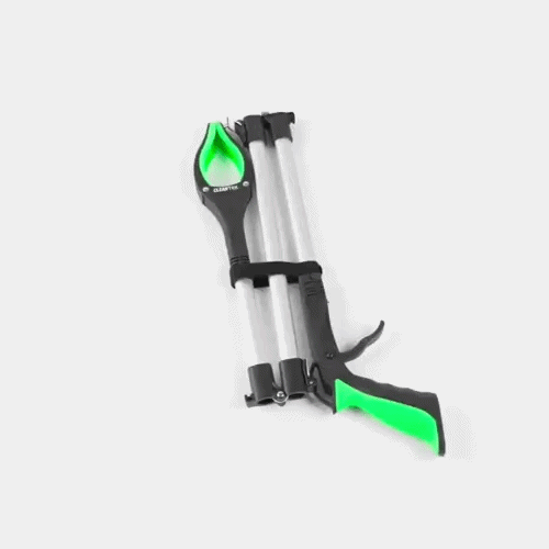 Clean Tek Professional 3-Fold Pick-Up Reaching Grabber Tool - Magnetic Tip, 360 Degree Rotating Head, Trigger Grip - 43" - 1 count box