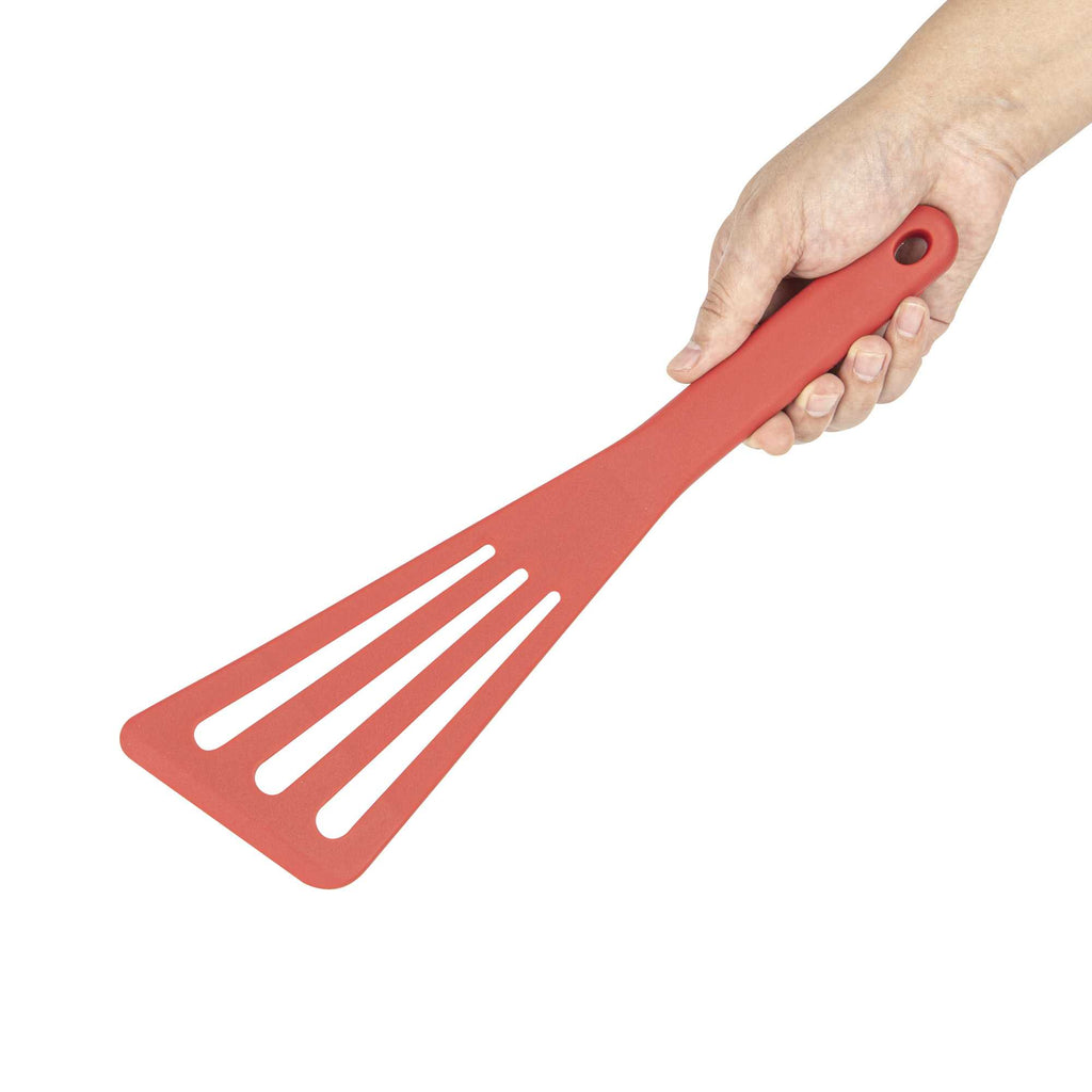 Met Lux Red Silicone High Temperature Slotted Turner / Spatula - 12 1/4" - 1 count box