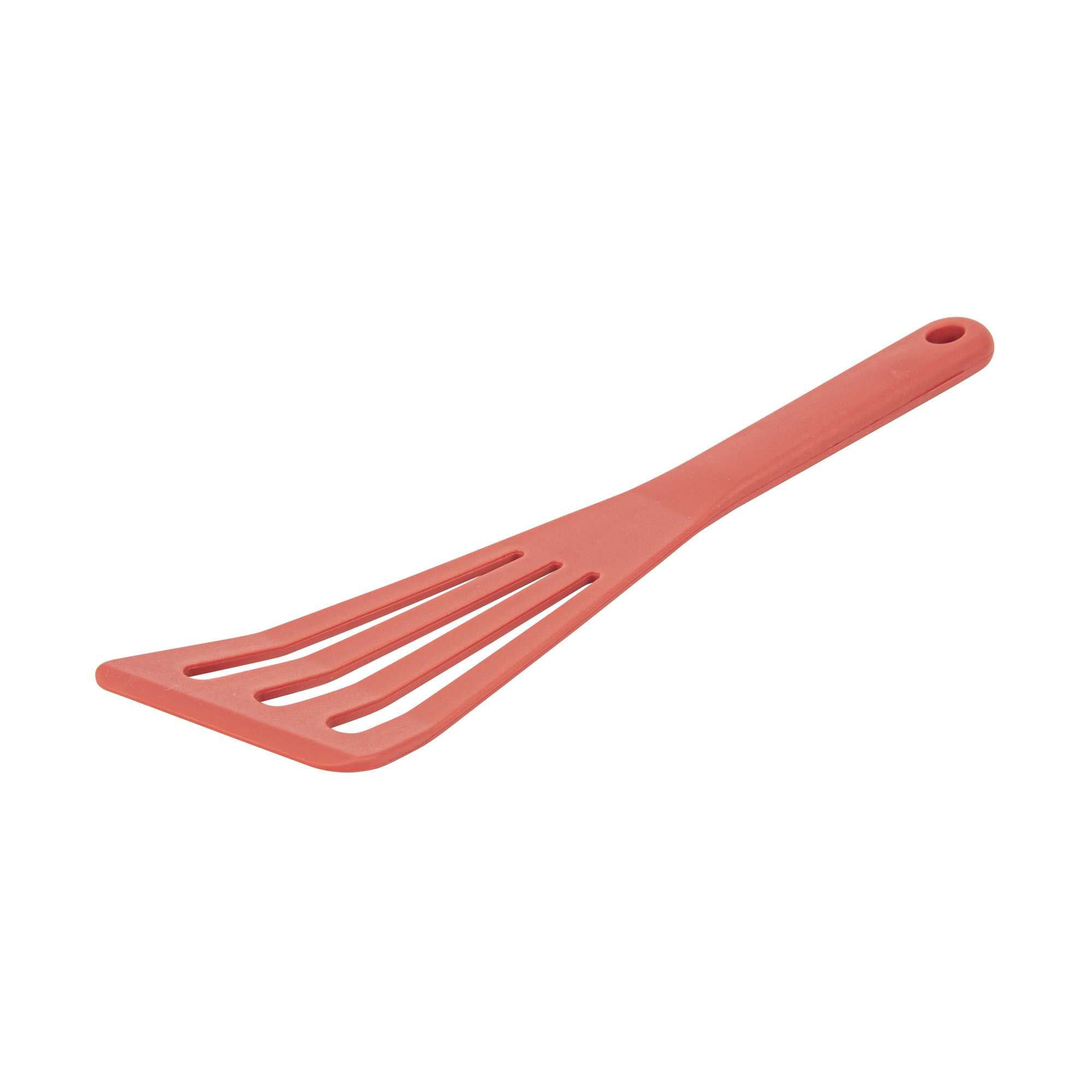 Met Lux Red Silicone High Temperature Slotted Turner / Spatula - 12 1/4" - 1 count box