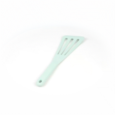 Met Lux Teal Silicone High Temperature Slotted Turner / Spatula - 12 1/4" - 1 count box