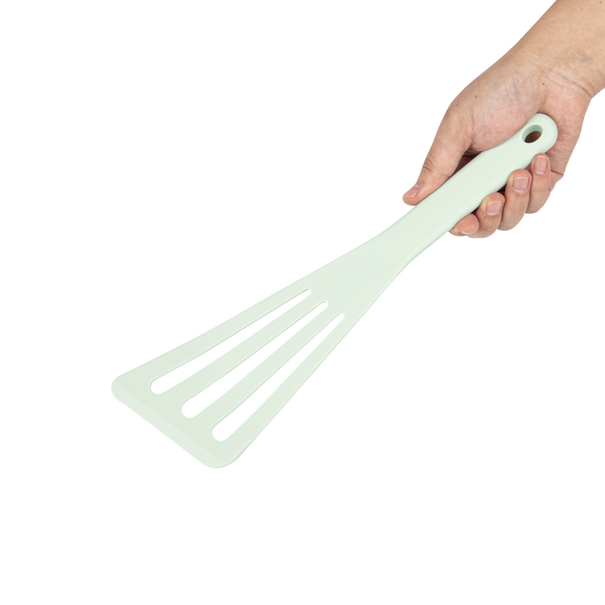 Met Lux Teal Silicone High Temperature Slotted Turner / Spatula - 12 1/4" - 200 count box