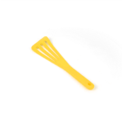 Met Lux Yellow Silicone High Temperature Slotted Turner / Spatula - 12 1/4" - 1 count box